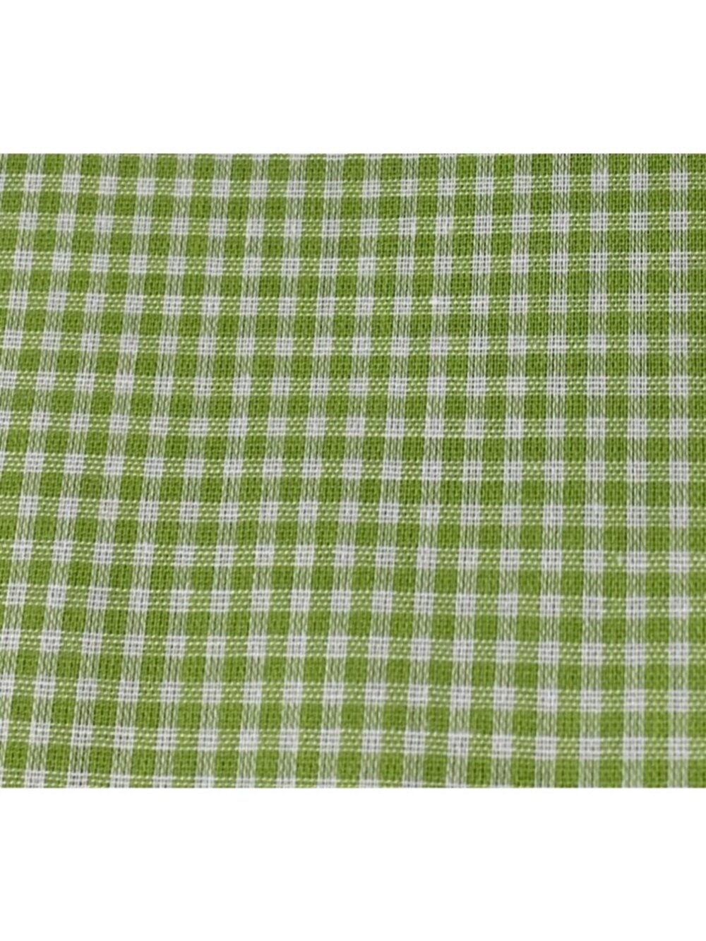 Green White Gingham Check Cotton Fabric 1/2 yard x 44" Craft Sewing